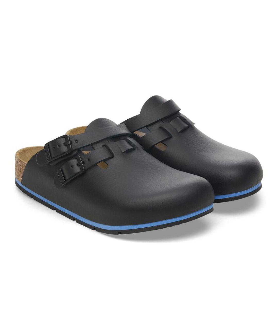 BIRKENSTOCK Черные кожаные сабо, фото 4