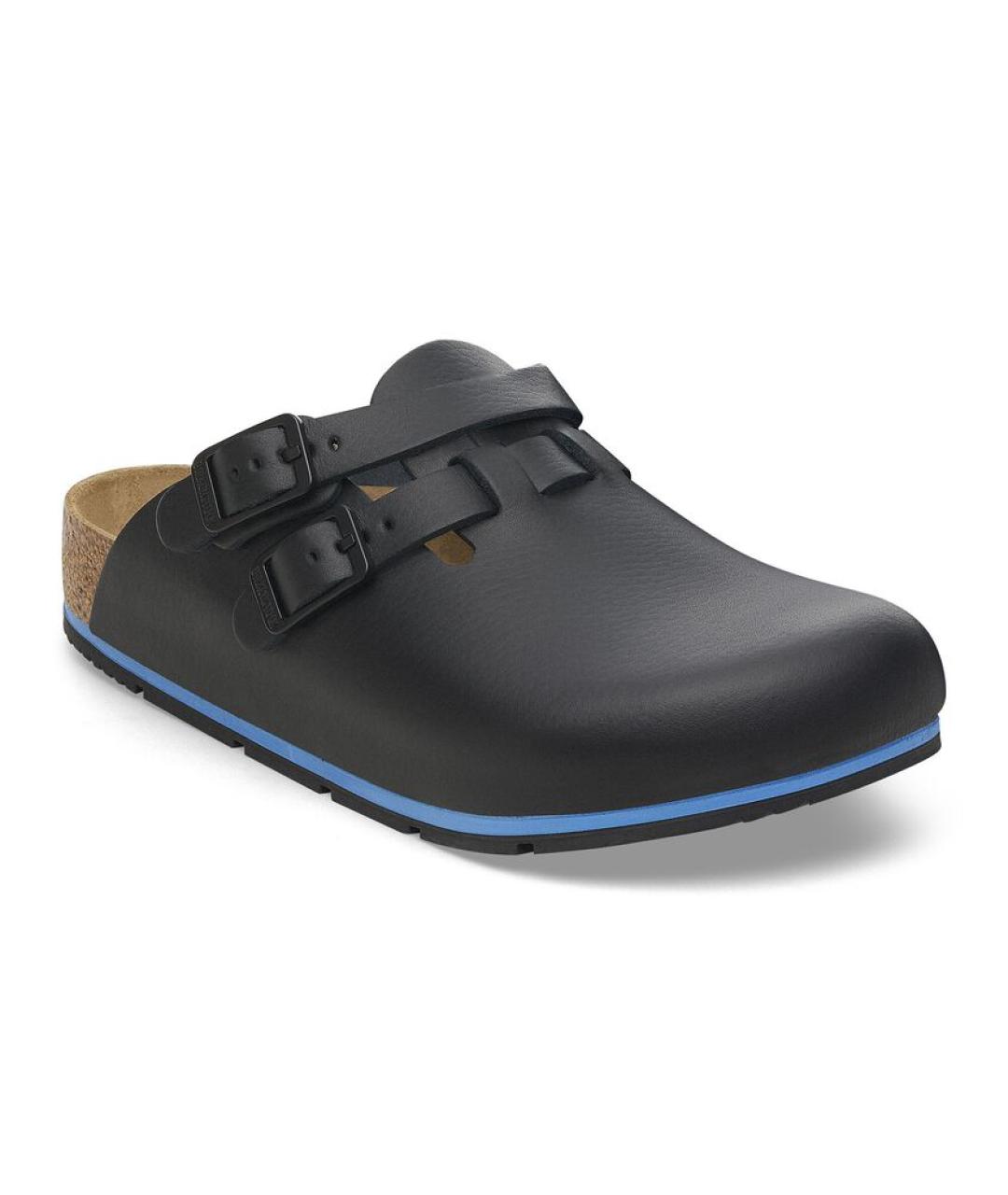 BIRKENSTOCK Черные кожаные сабо, фото 3