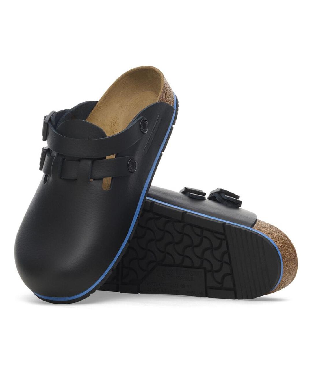 BIRKENSTOCK Черные кожаные сабо, фото 6