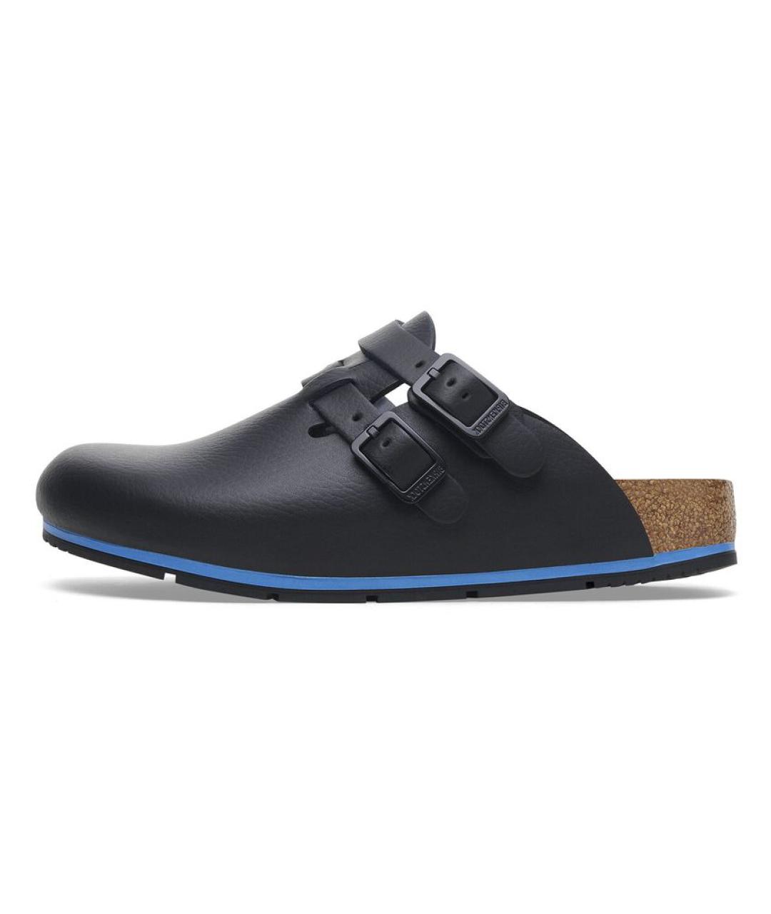 BIRKENSTOCK Черные кожаные сабо, фото 2