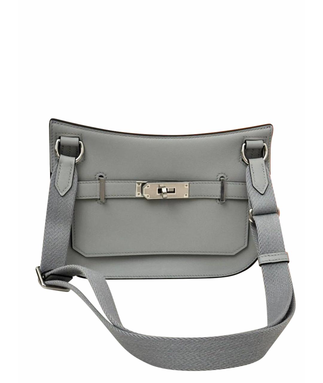 HERMES Серая кожаная сумка через плечо, фото 1