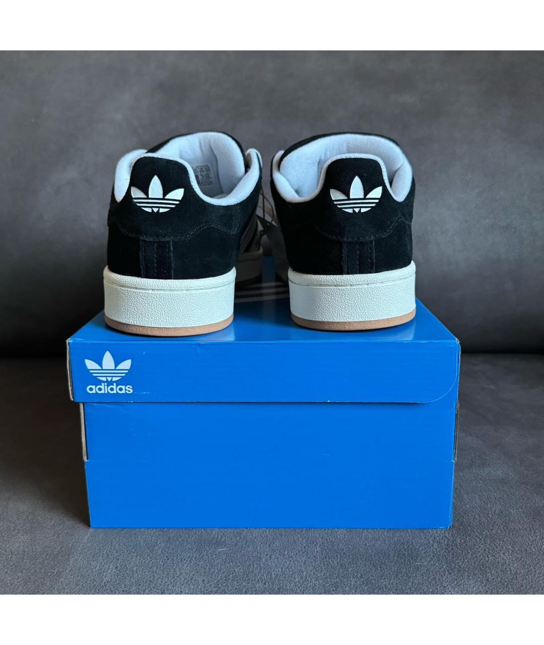 ADIDAS Черные замшевые низкие кроссовки / кеды, фото 3