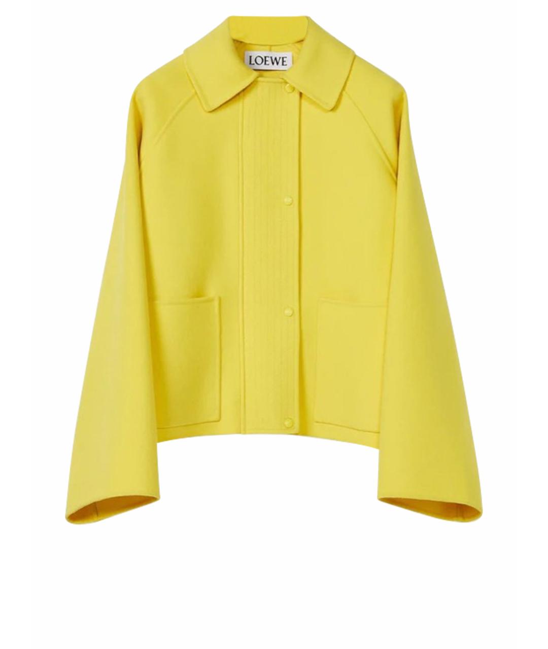 LOEWE Желтое шерстяное пальто, фото 1
