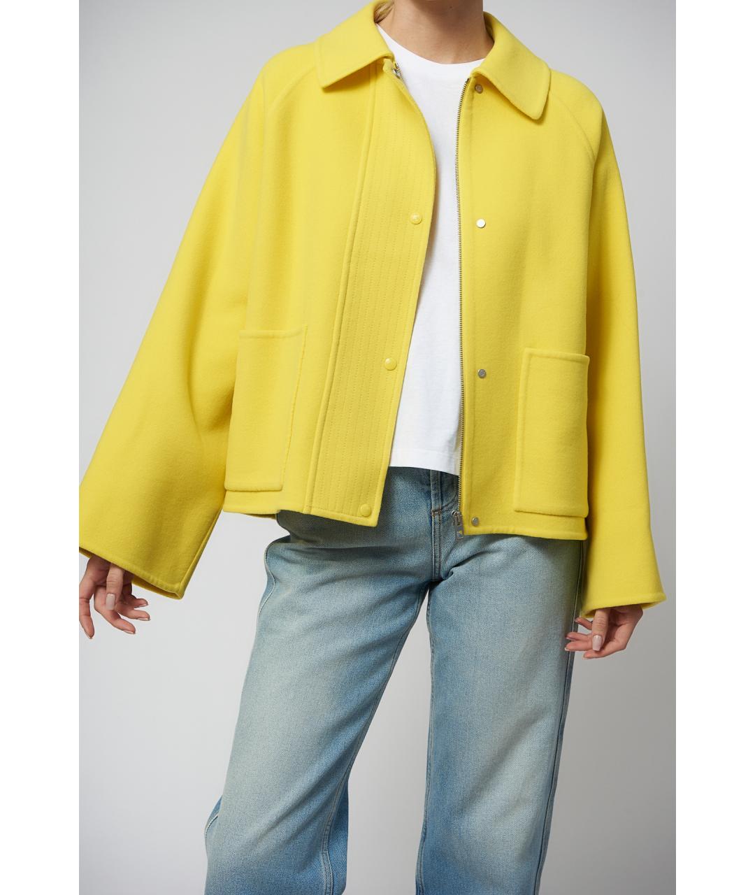 LOEWE Желтое шерстяное пальто, фото 3