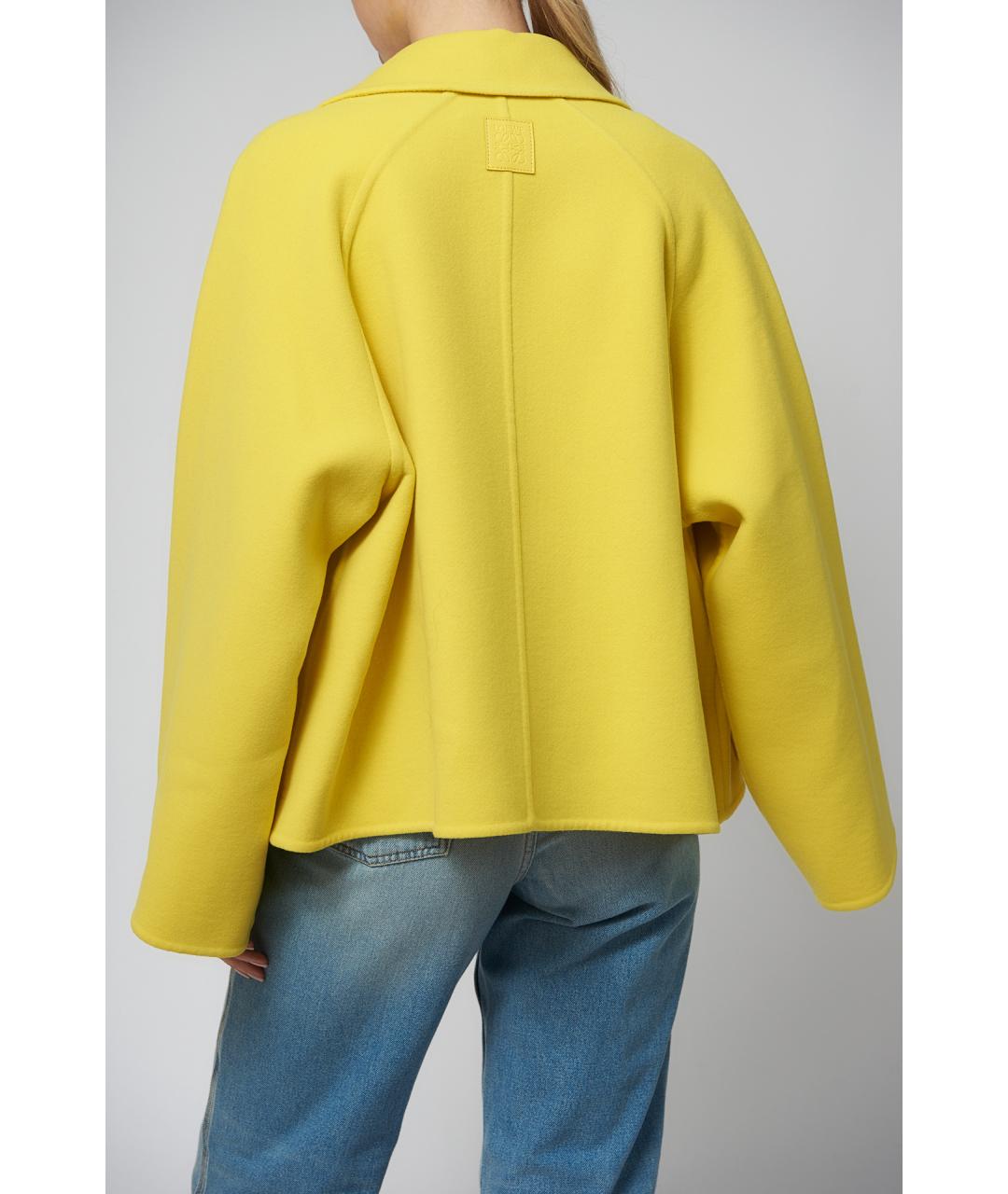 LOEWE Желтое шерстяное пальто, фото 4