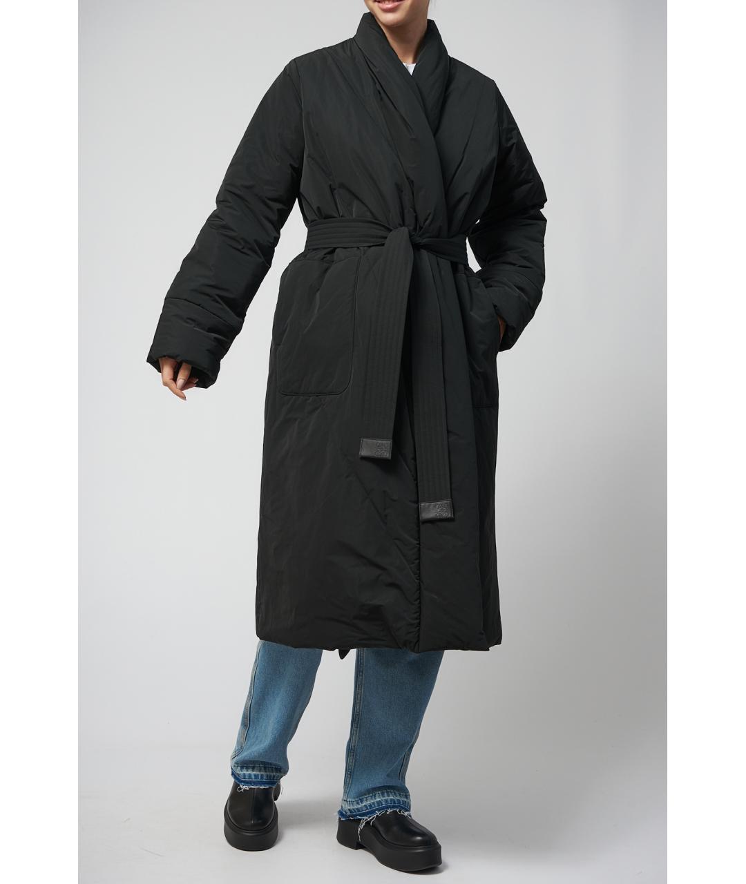 LOEWE Черный полиэстеровый пуховик, фото 5