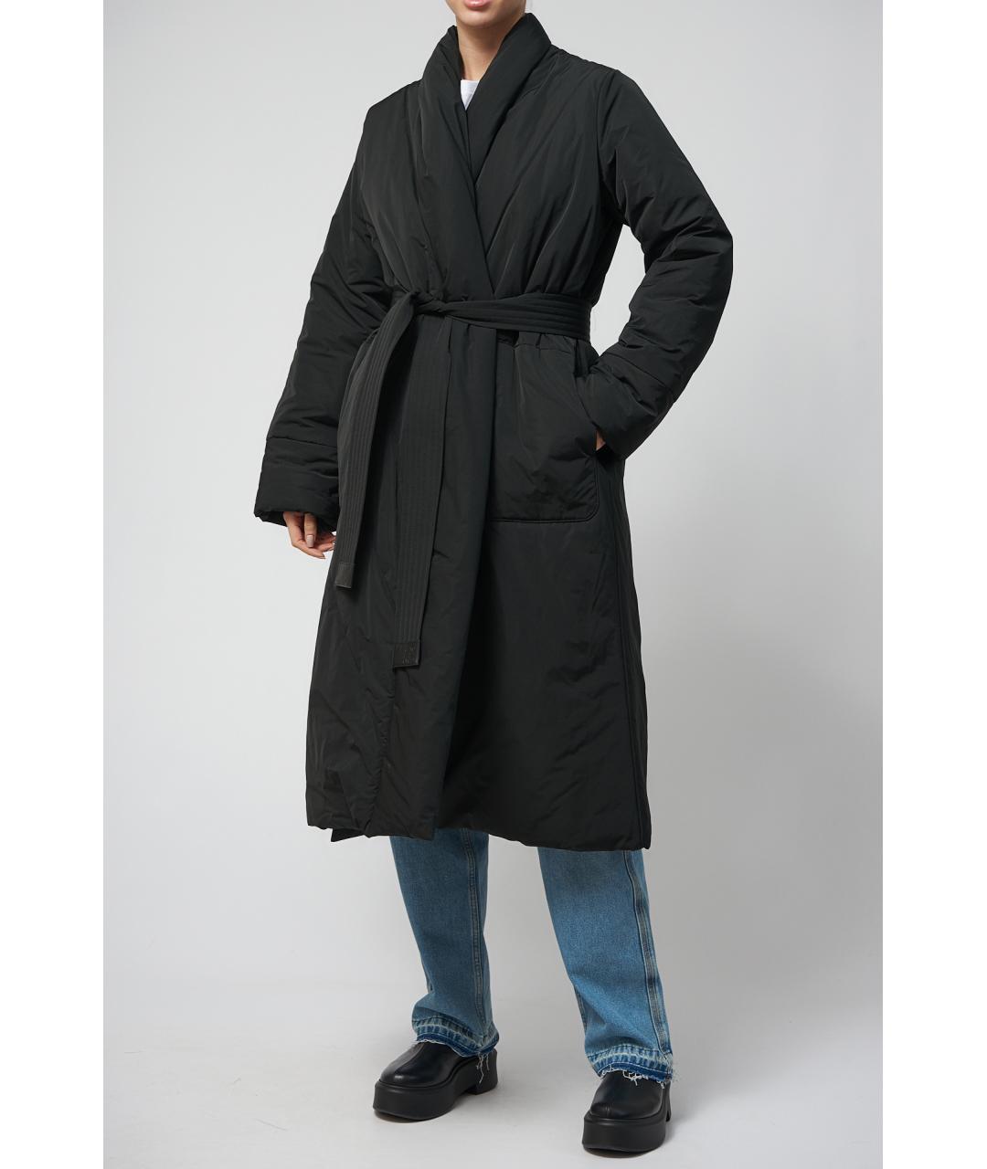 LOEWE Черный полиэстеровый пуховик, фото 2