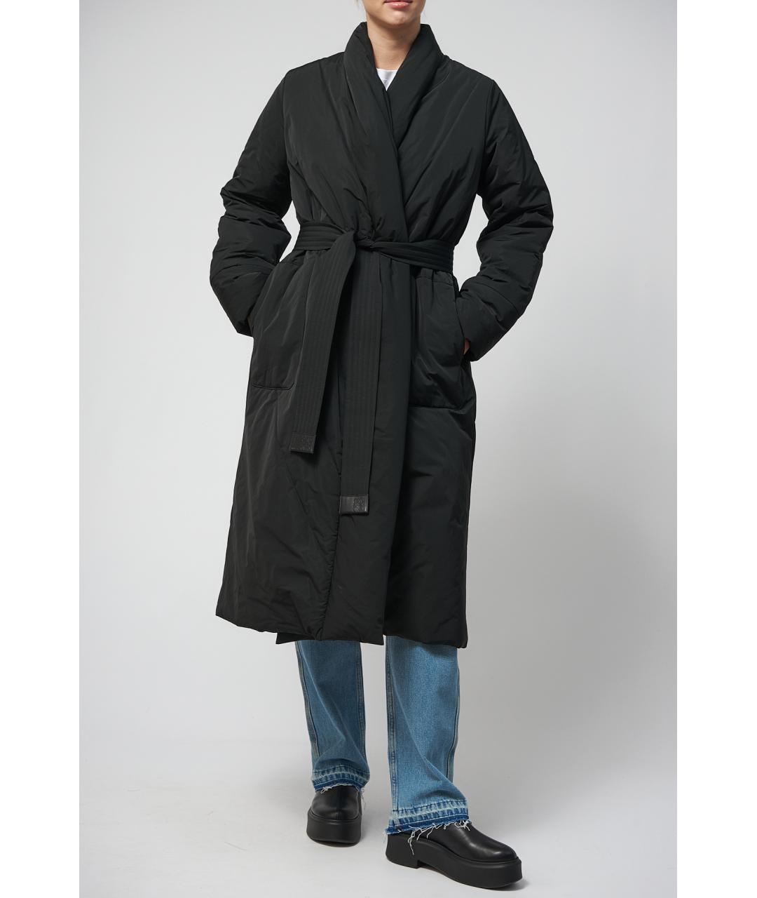 LOEWE Черный полиэстеровый пуховик, фото 4