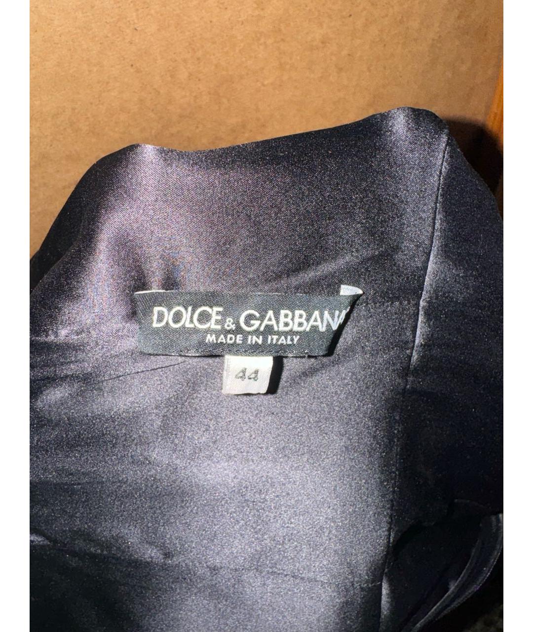 DOLCE&GABBANA Черное шелковое коктейльное платье, фото 3