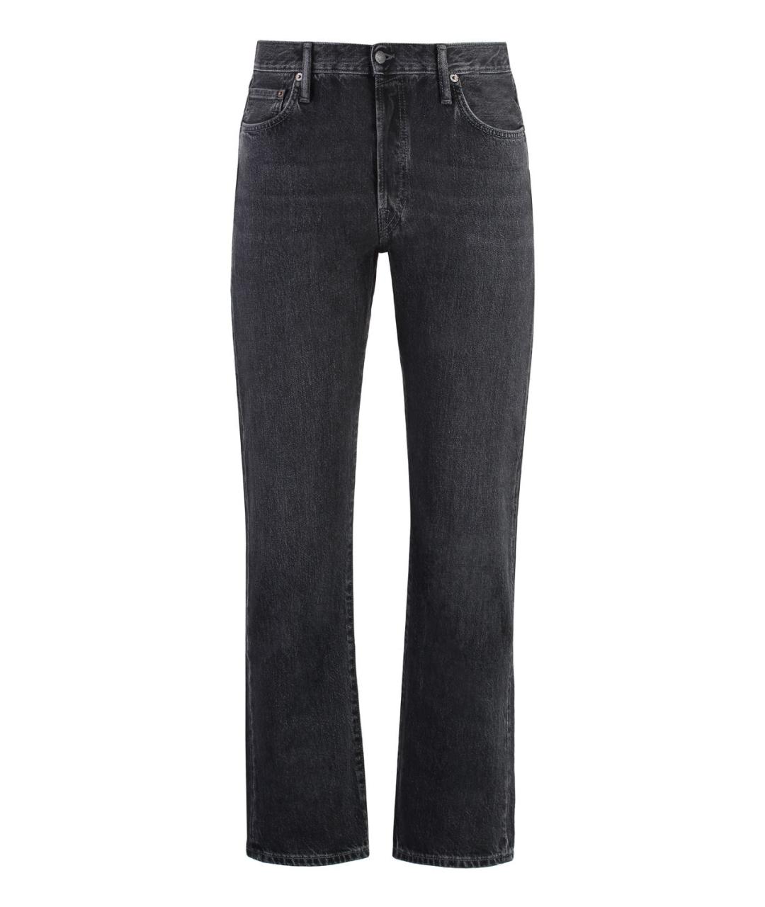 ACNE STUDIOS Черные хлопковые повседневные брюки, фото 1