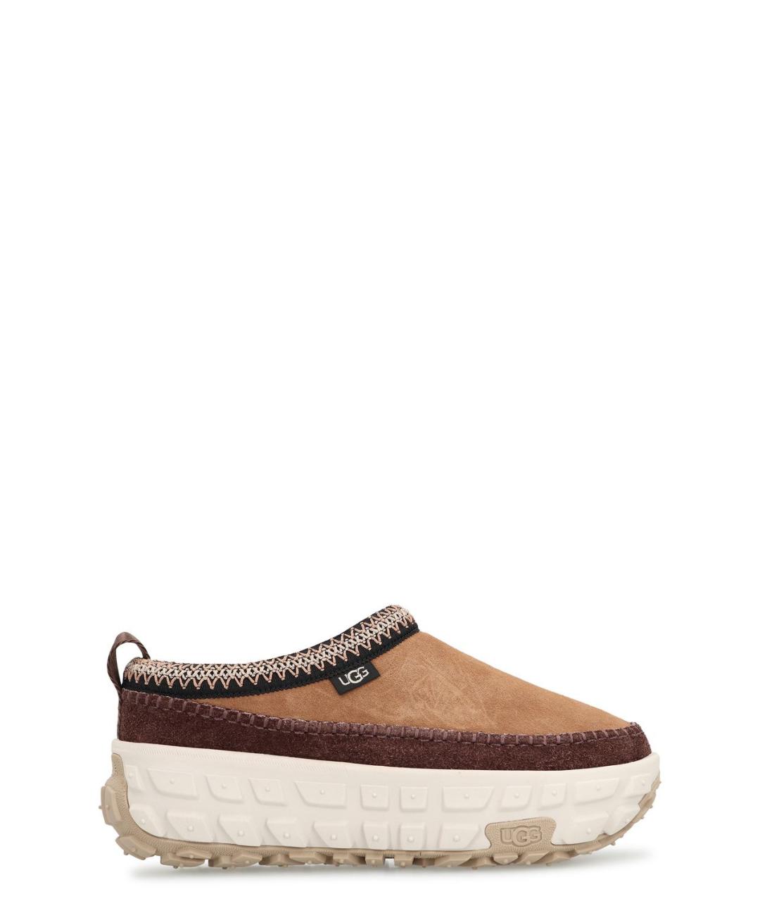 UGG AUSTRALIA Бежевые кожаные сабо, фото 1