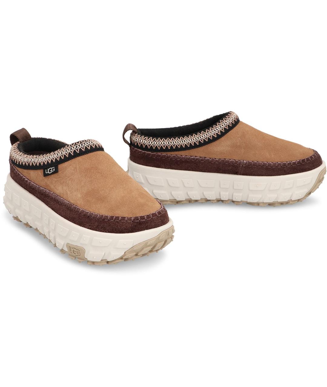 UGG AUSTRALIA Бежевые кожаные сабо, фото 3