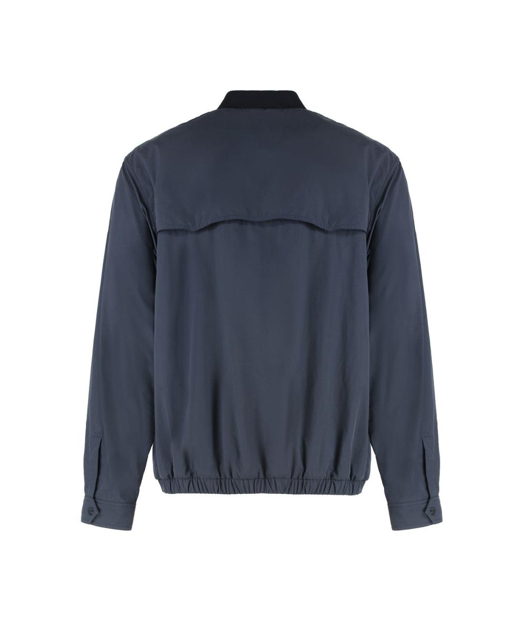 MONCLER Синяя полиэстеровая куртка, фото 2