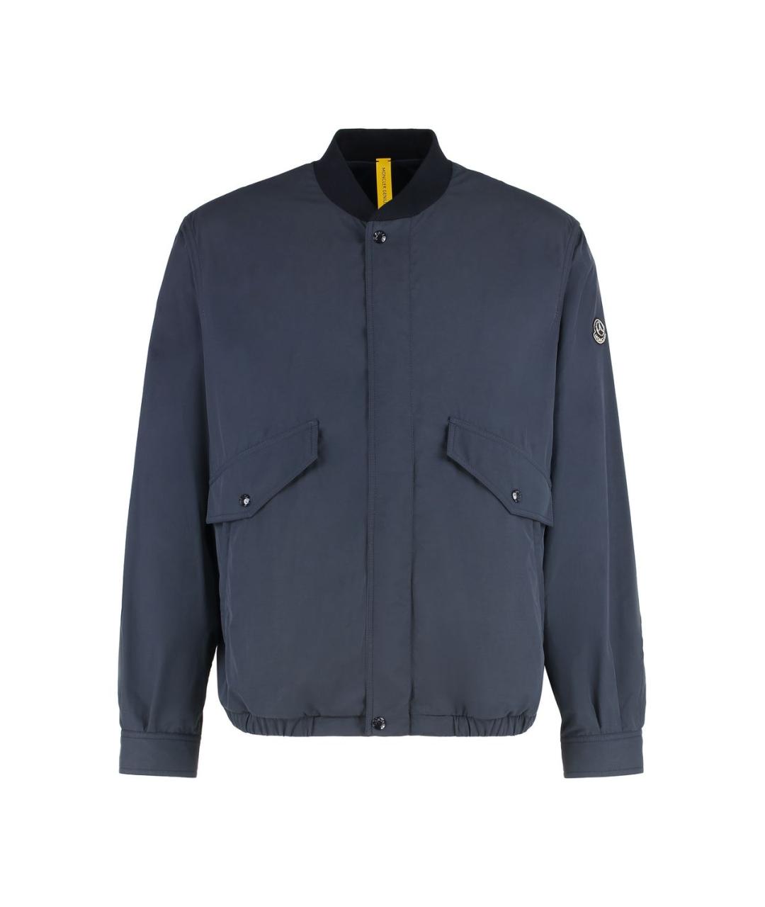 MONCLER Синяя полиэстеровая куртка, фото 1