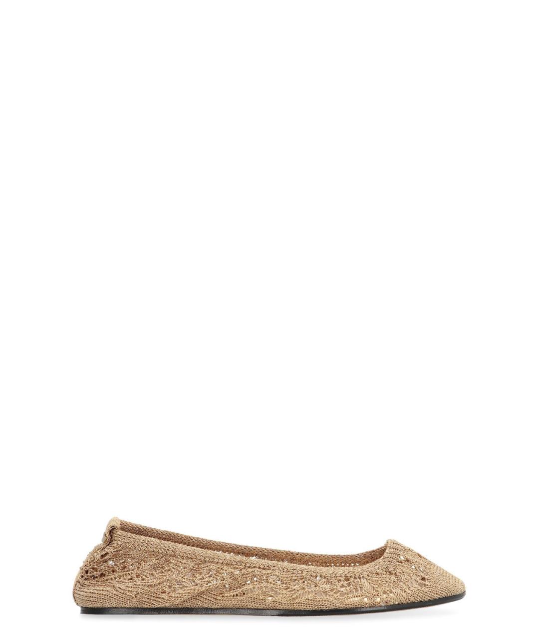 ISABEL MARANT Золотые синтетические балетки, фото 1
