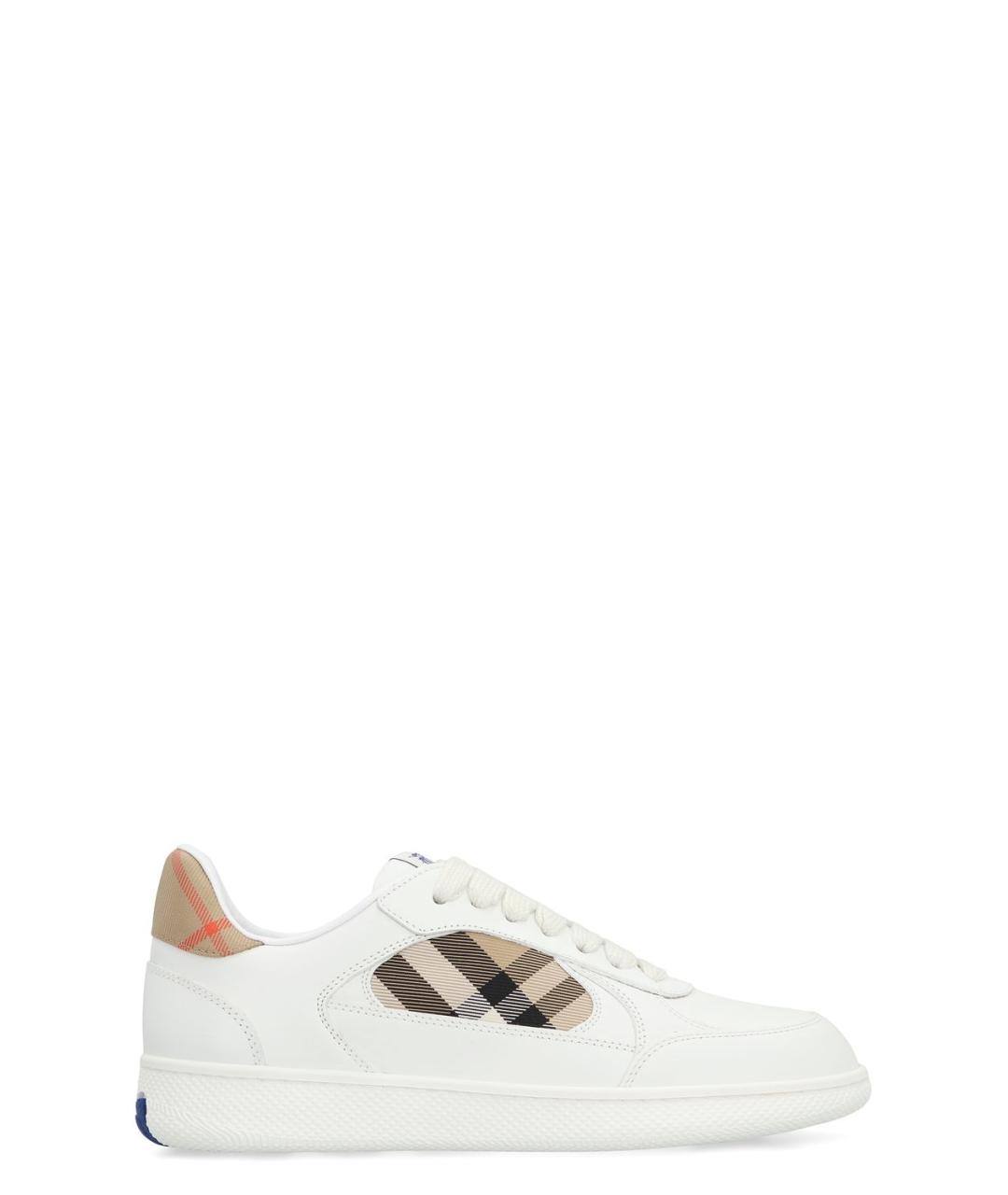 BURBERRY Белые кожаные кеды, фото 2