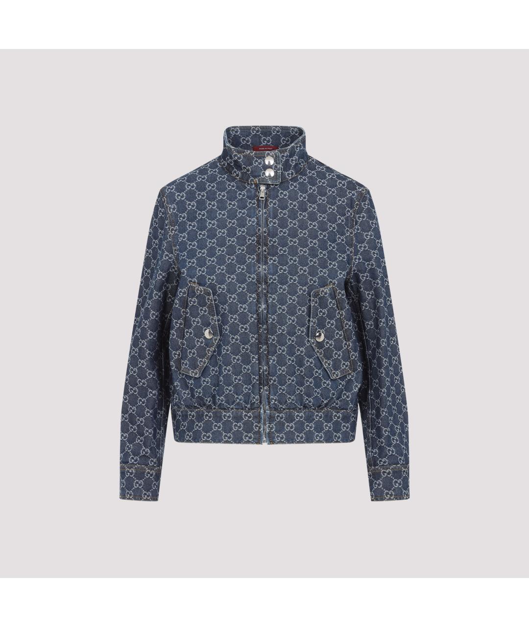 GUCCI Синяя хлопковая куртка, фото 2