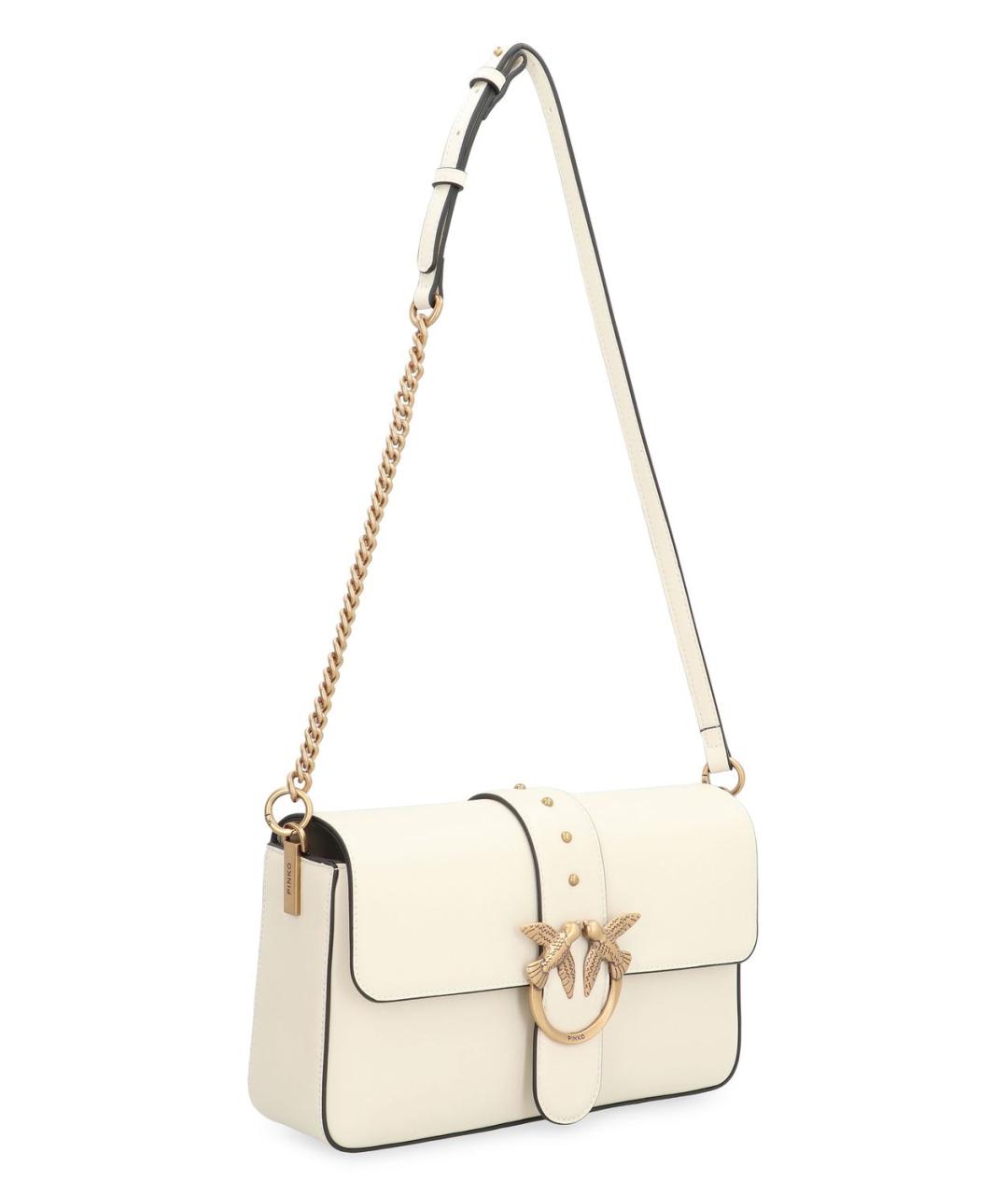 PINKO Белая кожаная сумка через плечо, фото 2