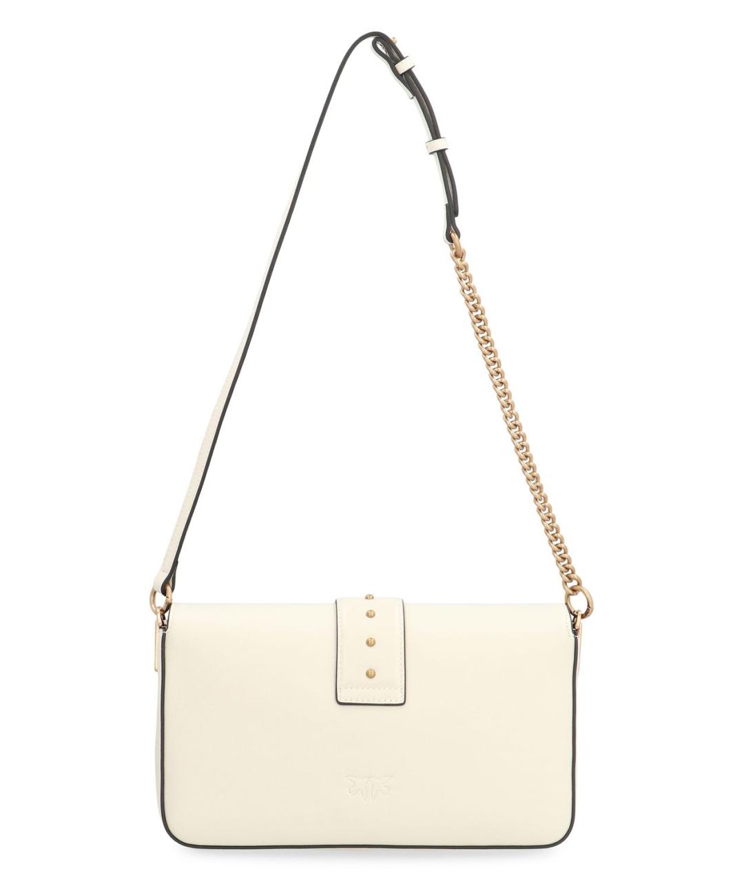 PINKO Белая кожаная сумка через плечо, фото 3