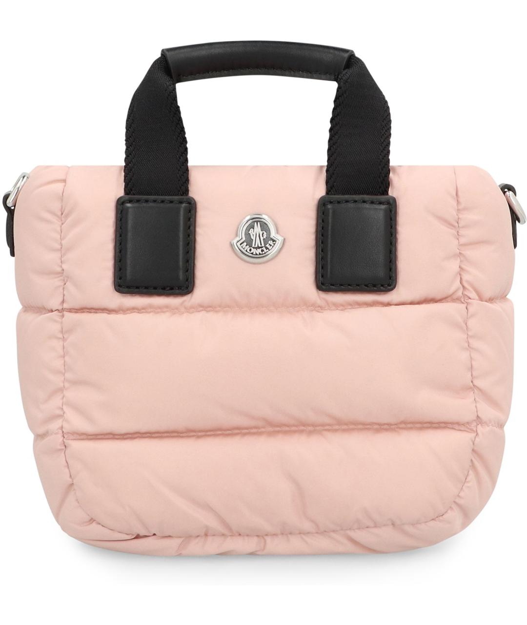 MONCLER Розовая синтетическая сумка тоут, фото 2