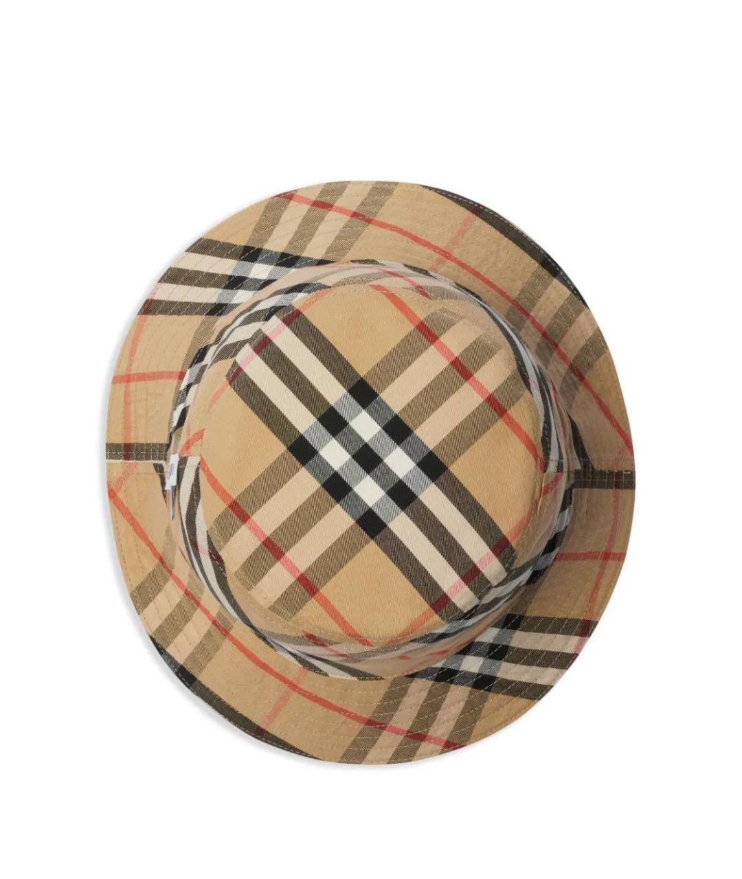BURBERRY Черная хлопковая панама, фото 5