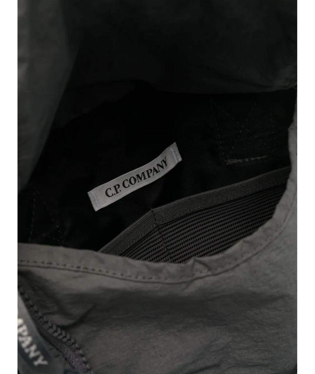 CP COMPANY Серая синтетическая сумка на плечо, фото 5