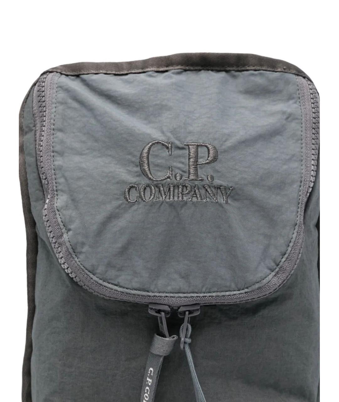 CP COMPANY Серая синтетическая сумка на плечо, фото 4