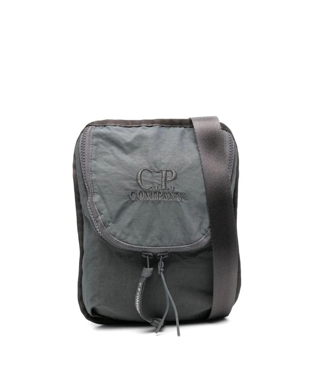 CP COMPANY Серая синтетическая сумка на плечо, фото 1