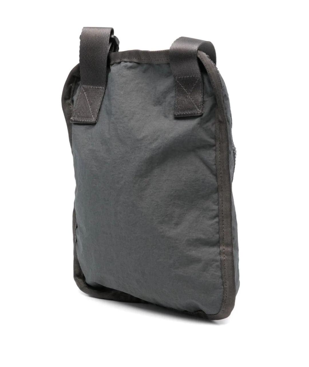 CP COMPANY Серая синтетическая сумка на плечо, фото 3