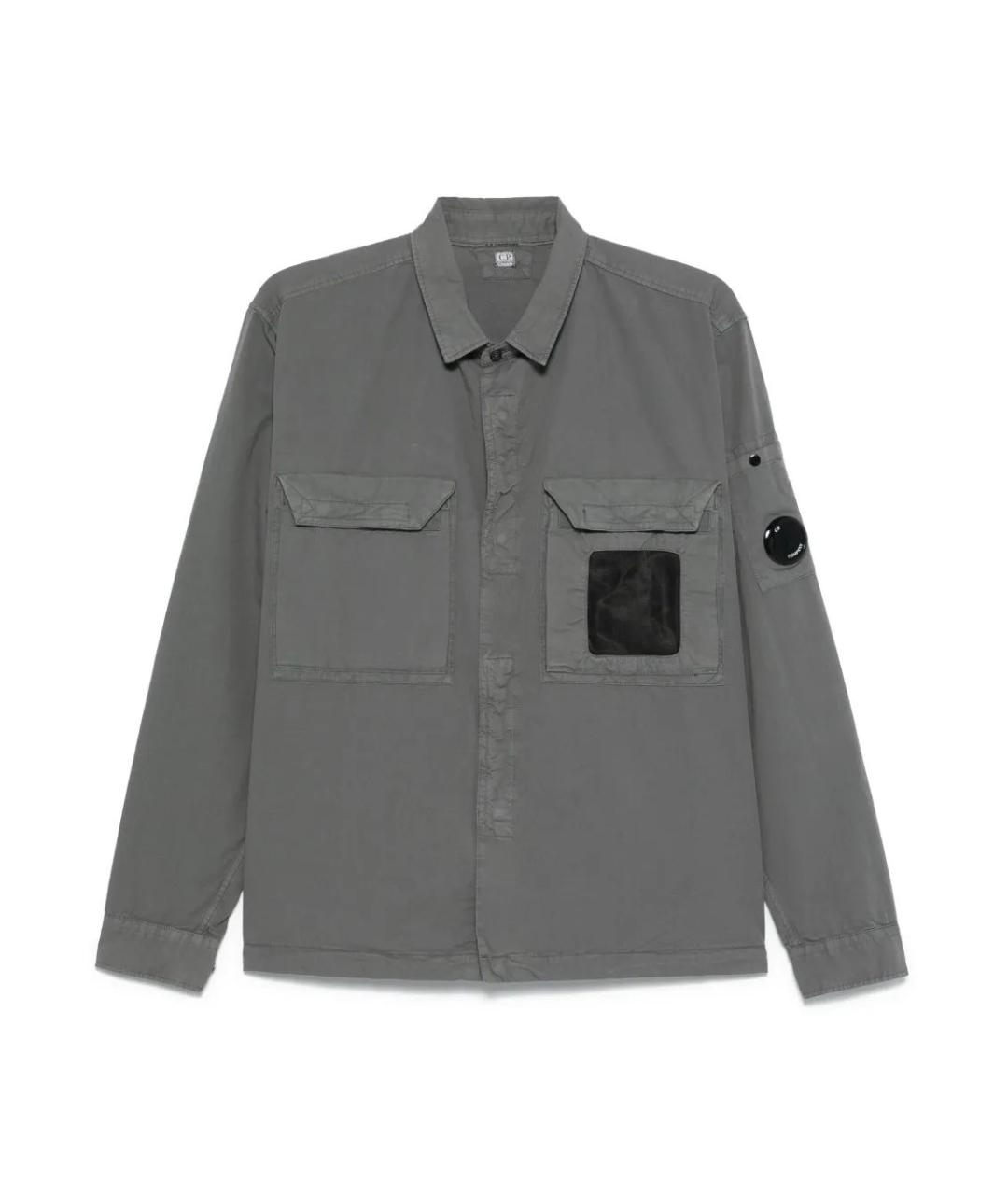 CP COMPANY Антрацитовая хлопковая кэжуал рубашка, фото 1