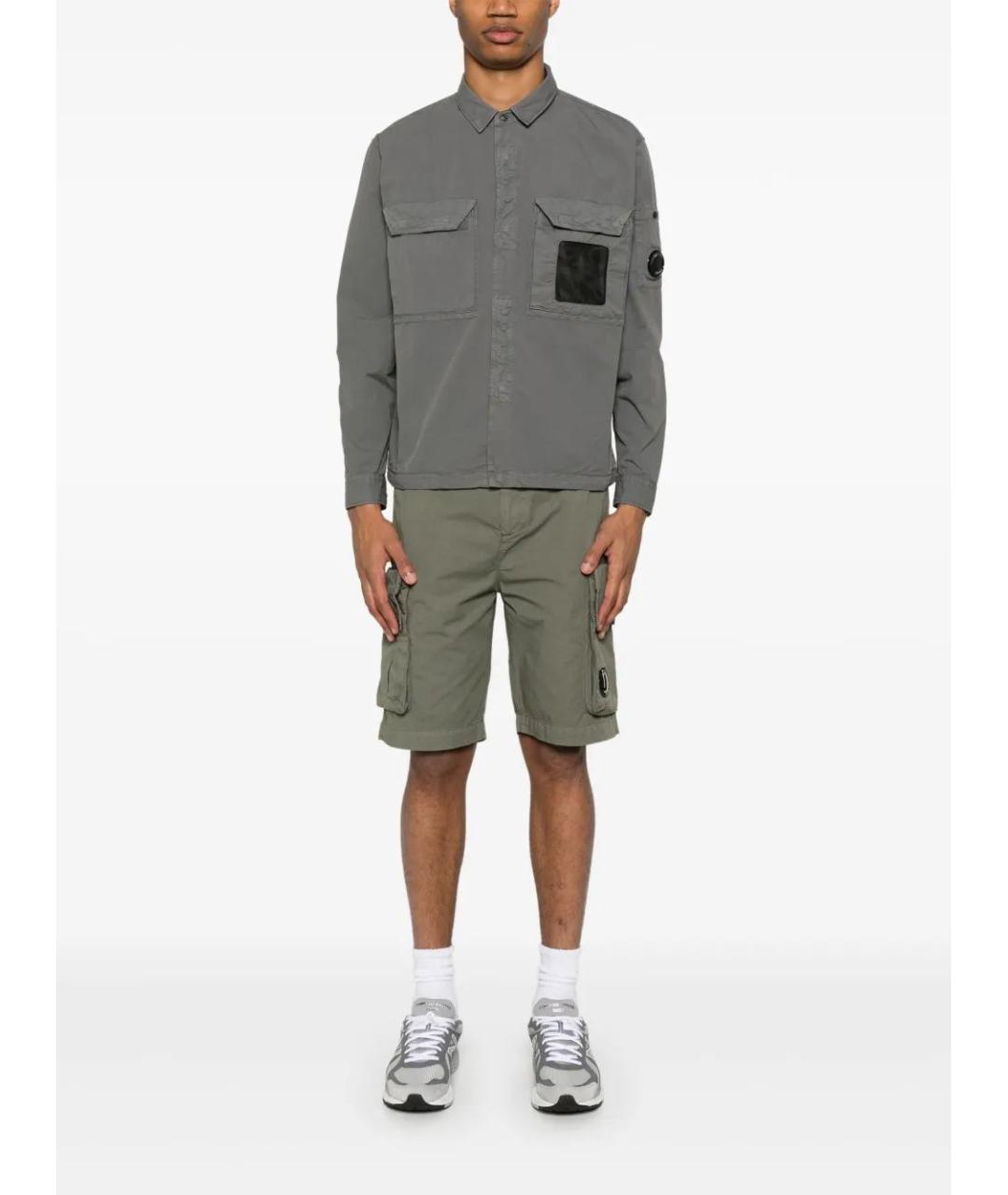 CP COMPANY Антрацитовая хлопковая кэжуал рубашка, фото 2