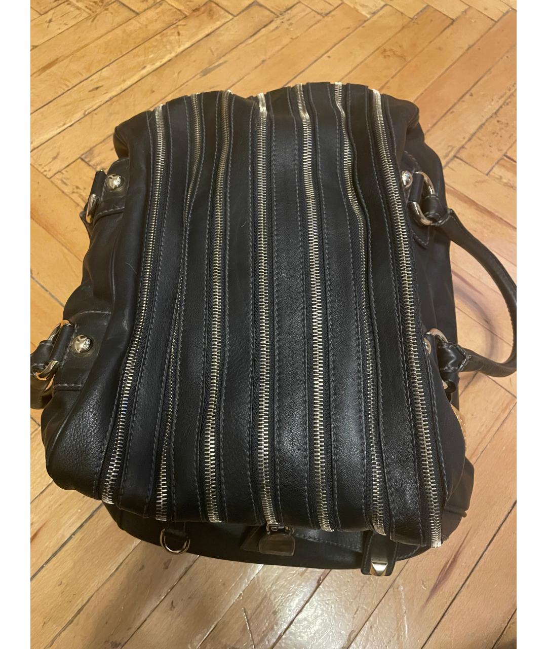 DOLCE&GABBANA Черная кожаная сумка с короткими ручками, фото 3