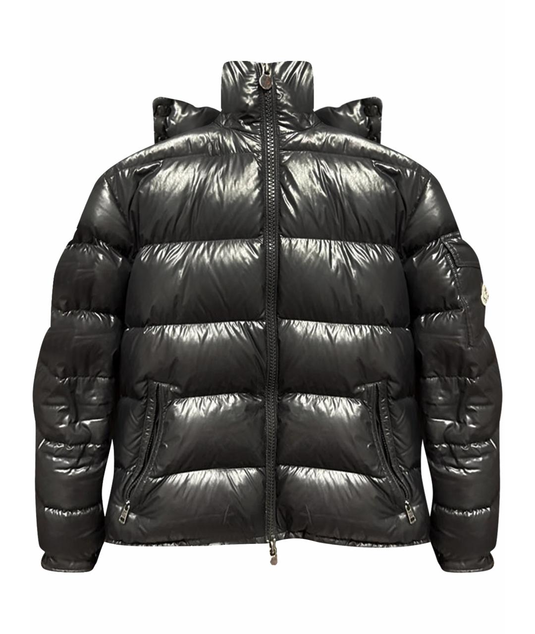 MONCLER Черный пуховик, фото 1