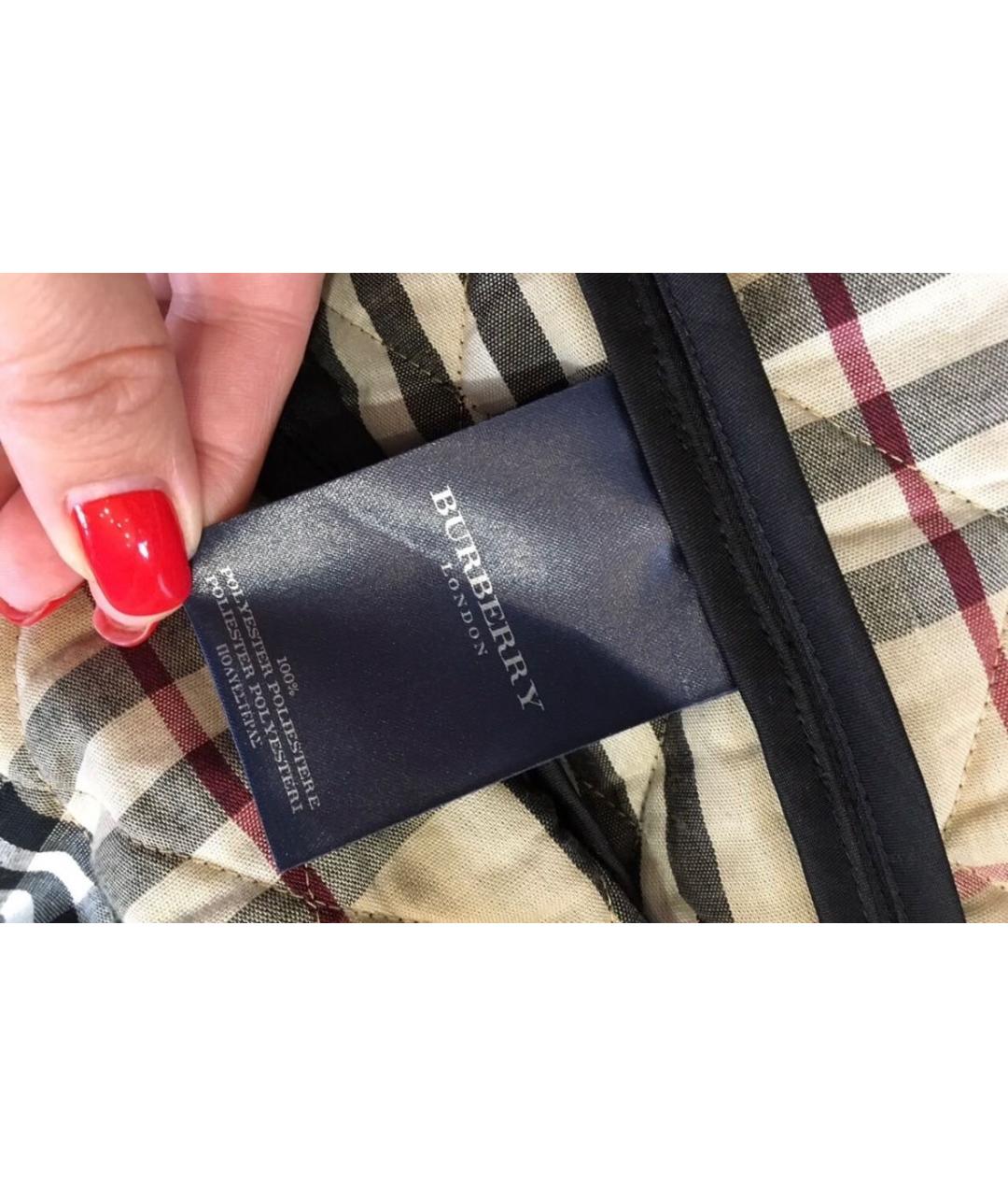 BURBERRY Черная хлопковая куртка, фото 8