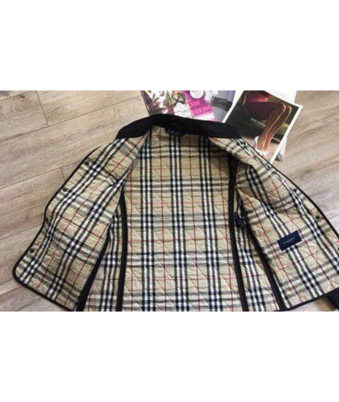 BURBERRY Черная хлопковая куртка, фото 4