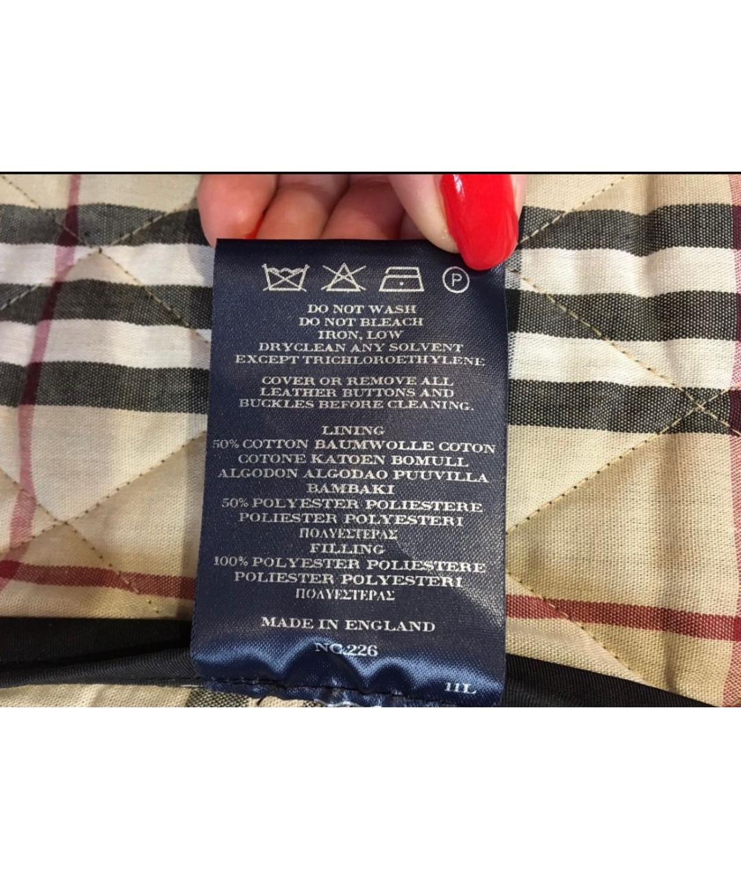 BURBERRY Черная хлопковая куртка, фото 7