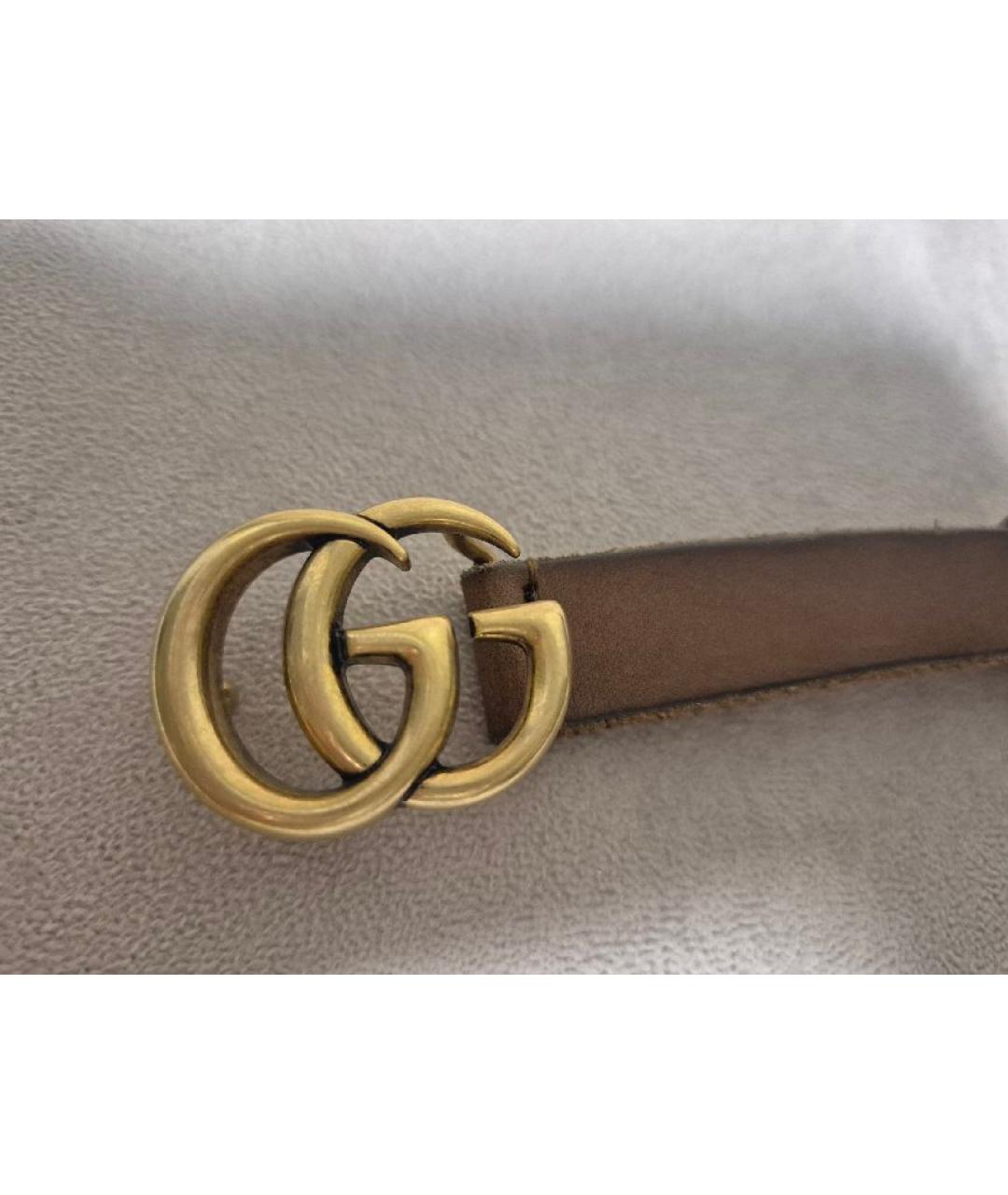 GUCCI Коричневый кожаный ремень, фото 2