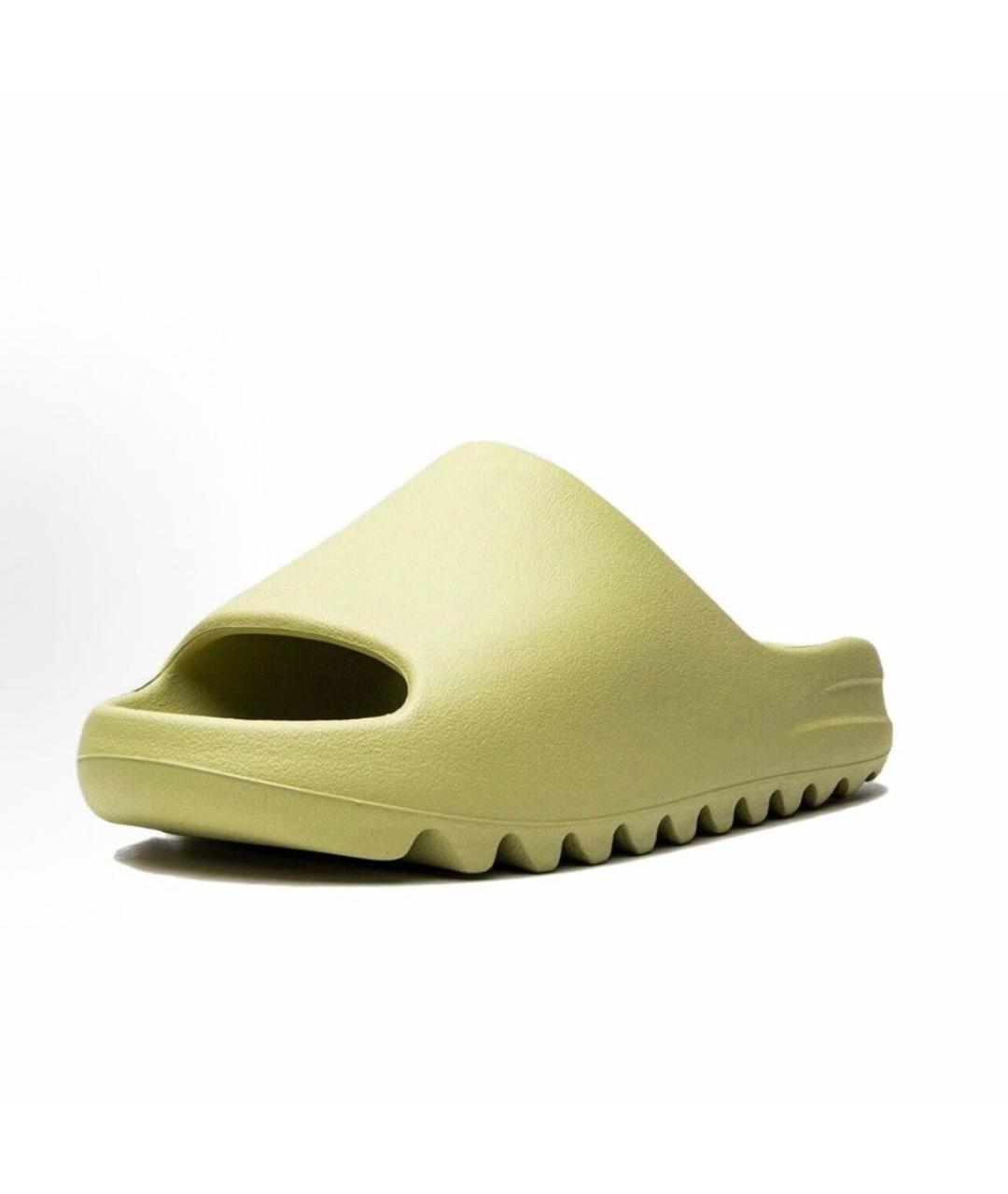 ADIDAS YEEZY Зеленые резиновые босоножки, фото 2