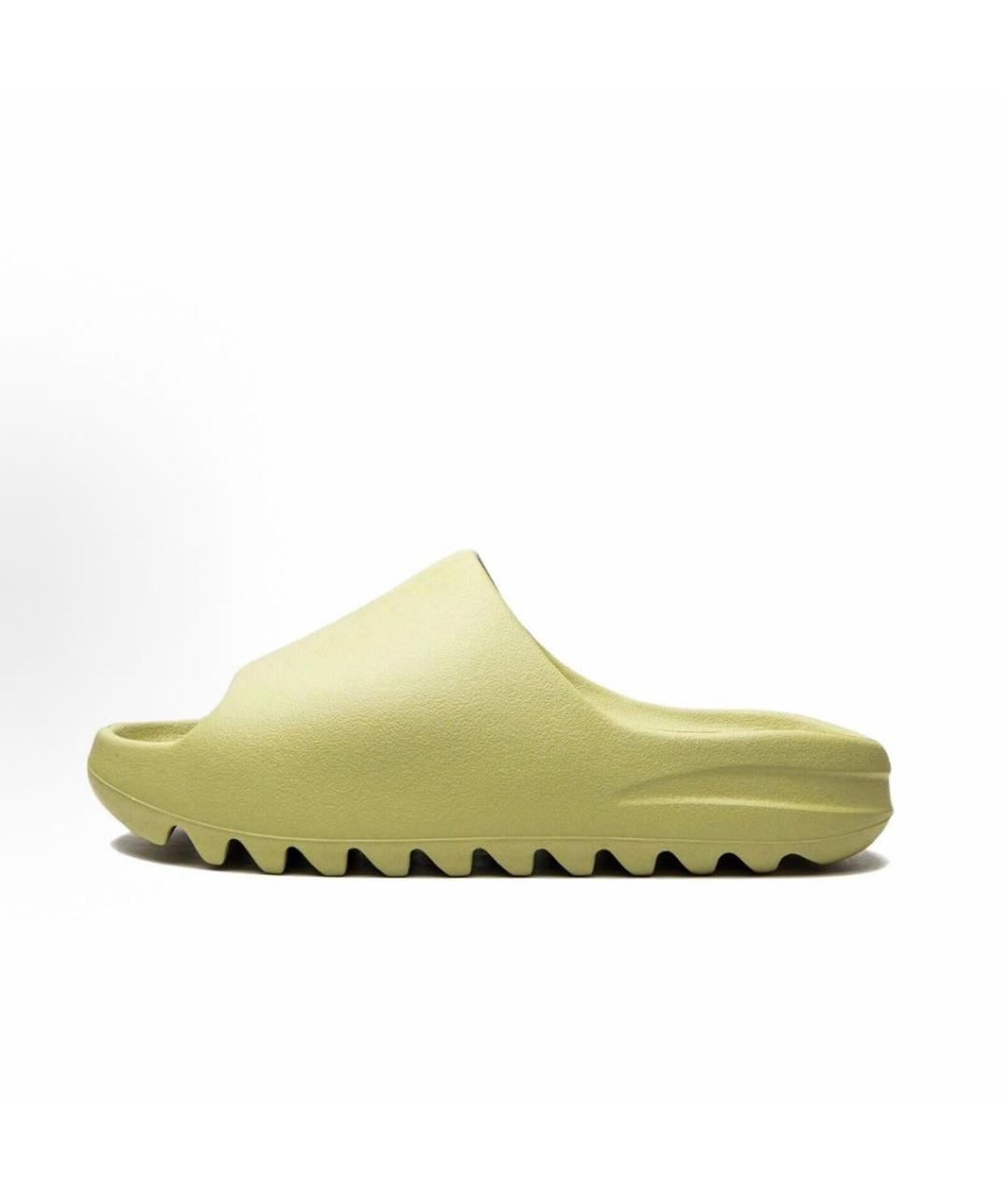 ADIDAS YEEZY Зеленые резиновые босоножки, фото 5