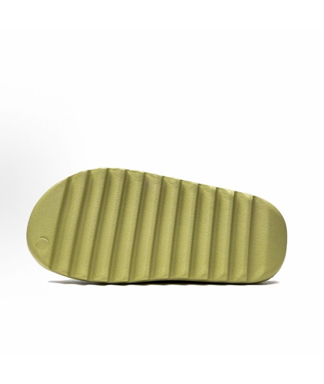 ADIDAS YEEZY Зеленые резиновые босоножки, фото 4