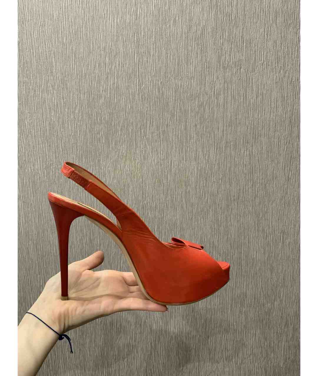 GIAN MARCO LORENZI Красные кожаные туфли, фото 5
