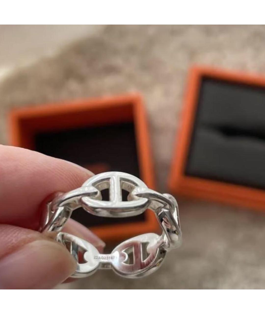 HERMES Серебряное серебряное кольцо, фото 2