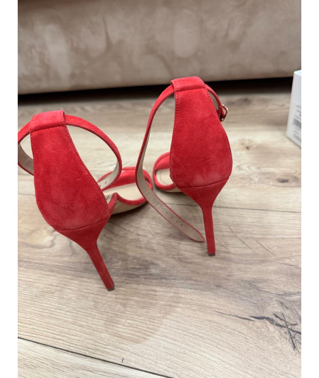 MANOLO BLAHNIK Фуксия замшевые босоножки, фото 6