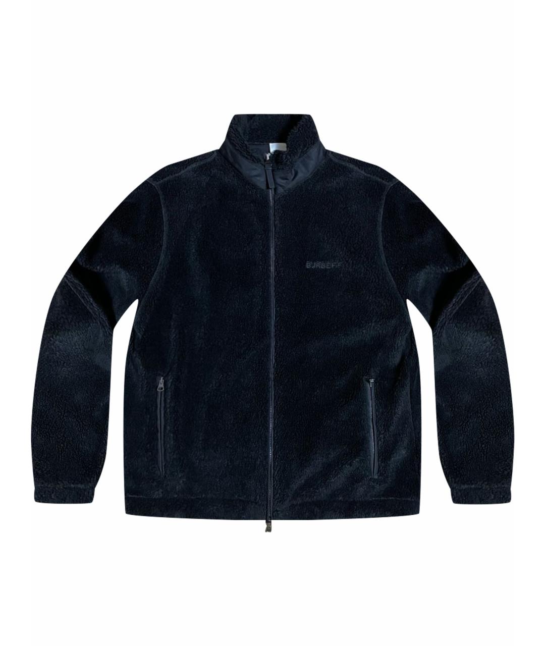 BURBERRY Черная полиэстеровая куртка, фото 1