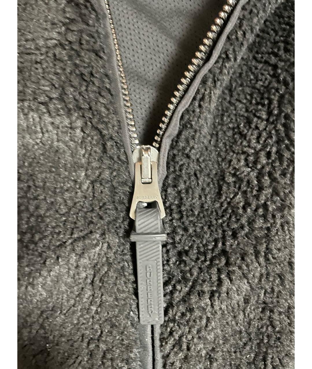 BURBERRY Черная полиэстеровая куртка, фото 5