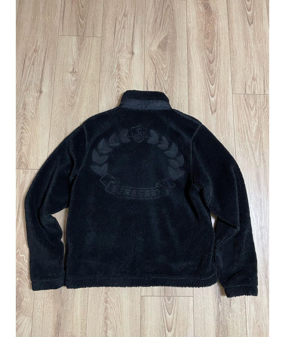 BURBERRY Черная полиэстеровая куртка, фото 2