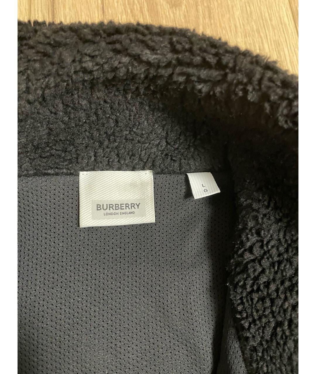 BURBERRY Черная полиэстеровая куртка, фото 4