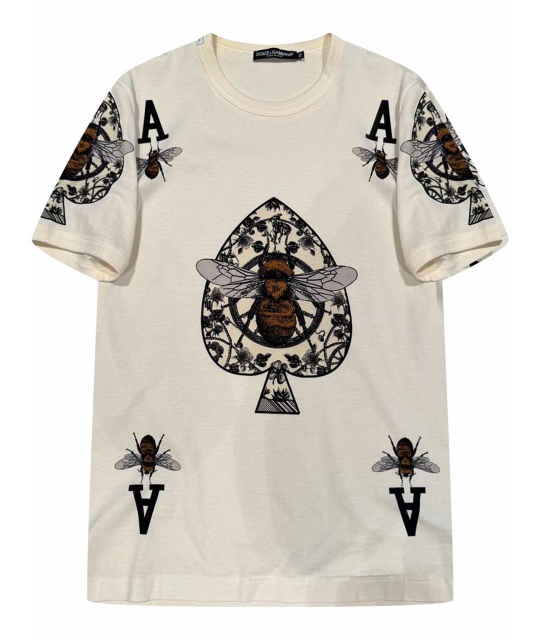 DOLCE&GABBANA Белая хлопковая футболка, фото 1