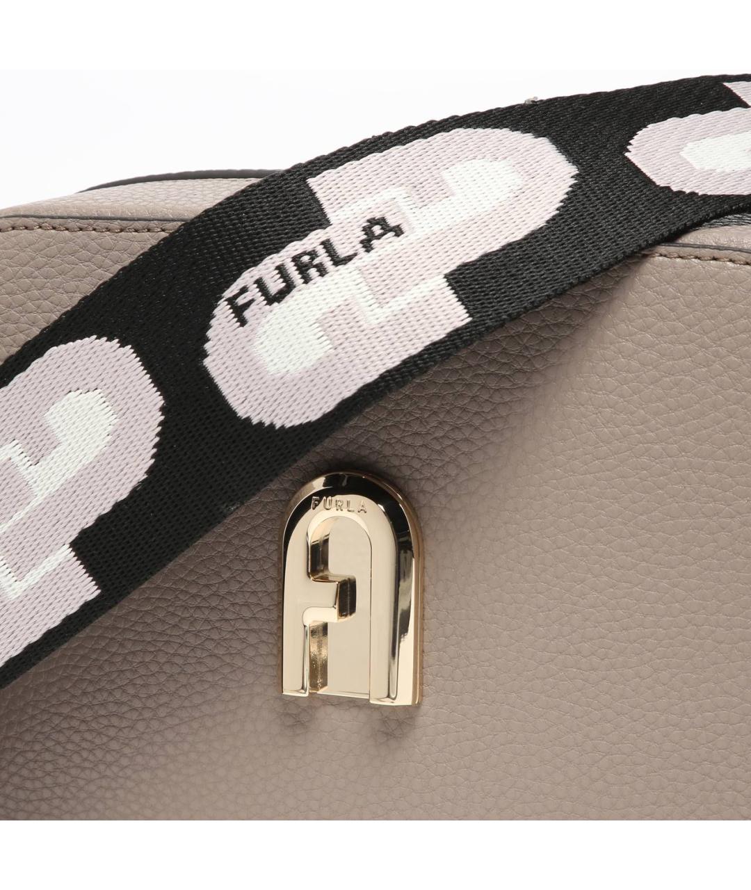 FURLA Серая кожаная сумка через плечо, фото 3