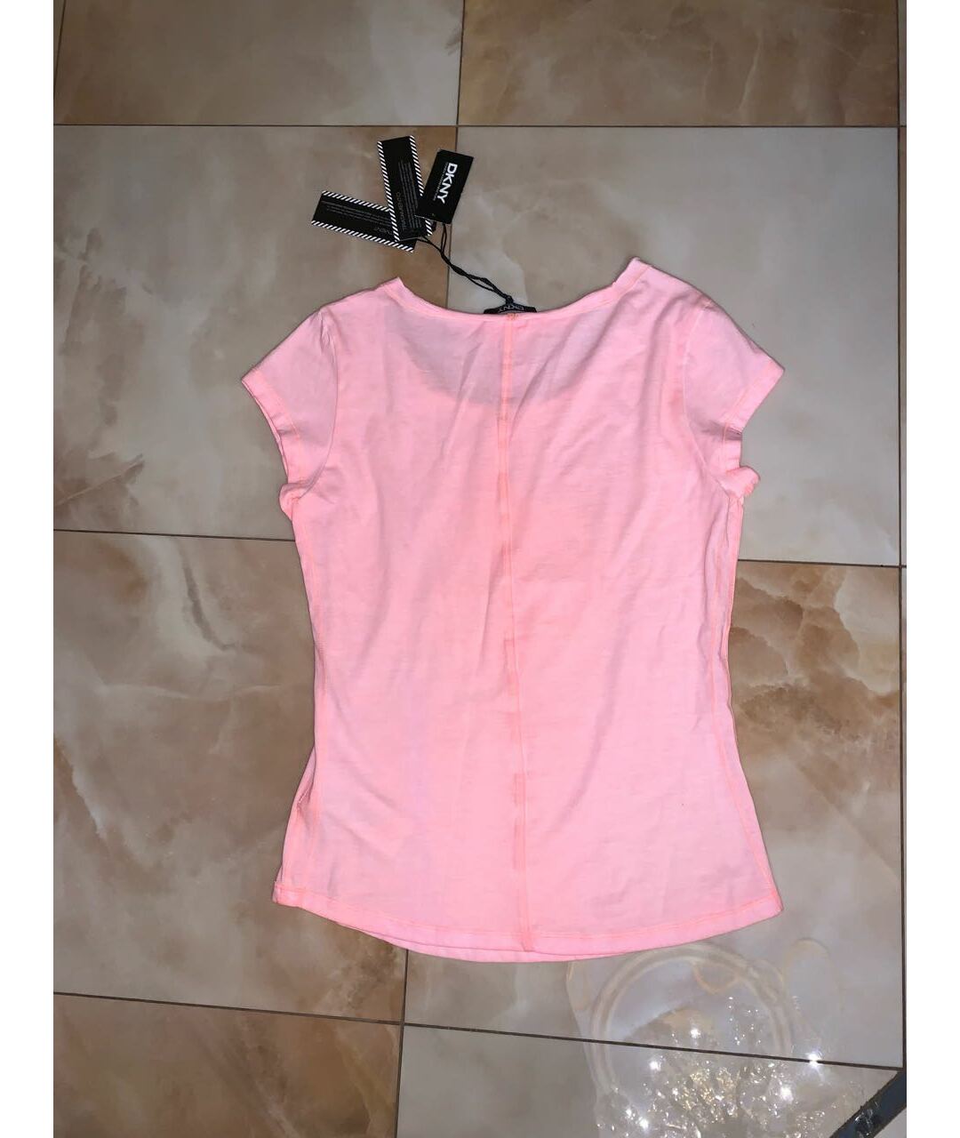 DKNY KIDS Розовый хлопковый детская футболка / топ, фото 2